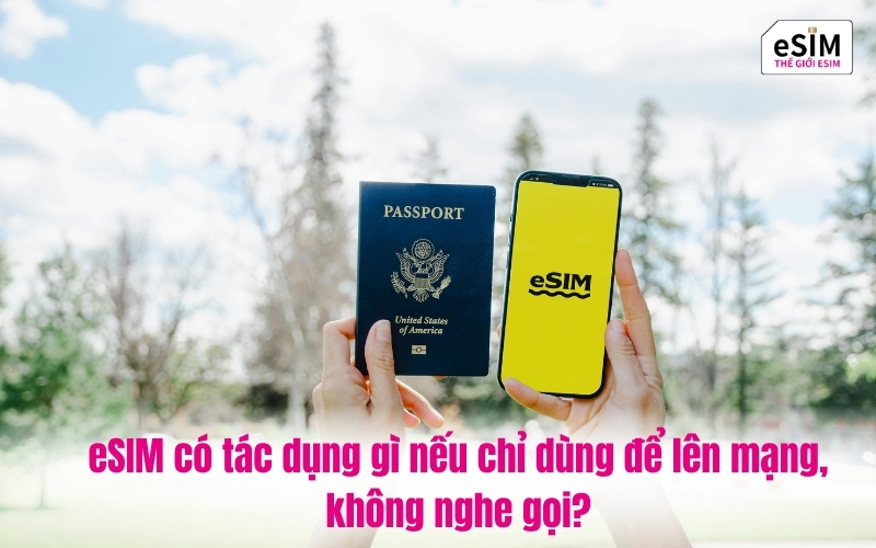 eSIM có tác dụng gì nếu chỉ dùng để lên mạng, không nghe gọi?